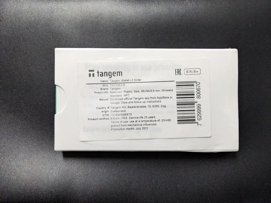 全新(未拆包裝) 清貨Tangem 1.0 錢包安全的加密錢包secure crypto wallet 比特幣加密貨幣BTC NFT (Pack of  3) 現貨特價, 手提電話, 電話及其他裝置配件, 其他電子周邊配件及產品-