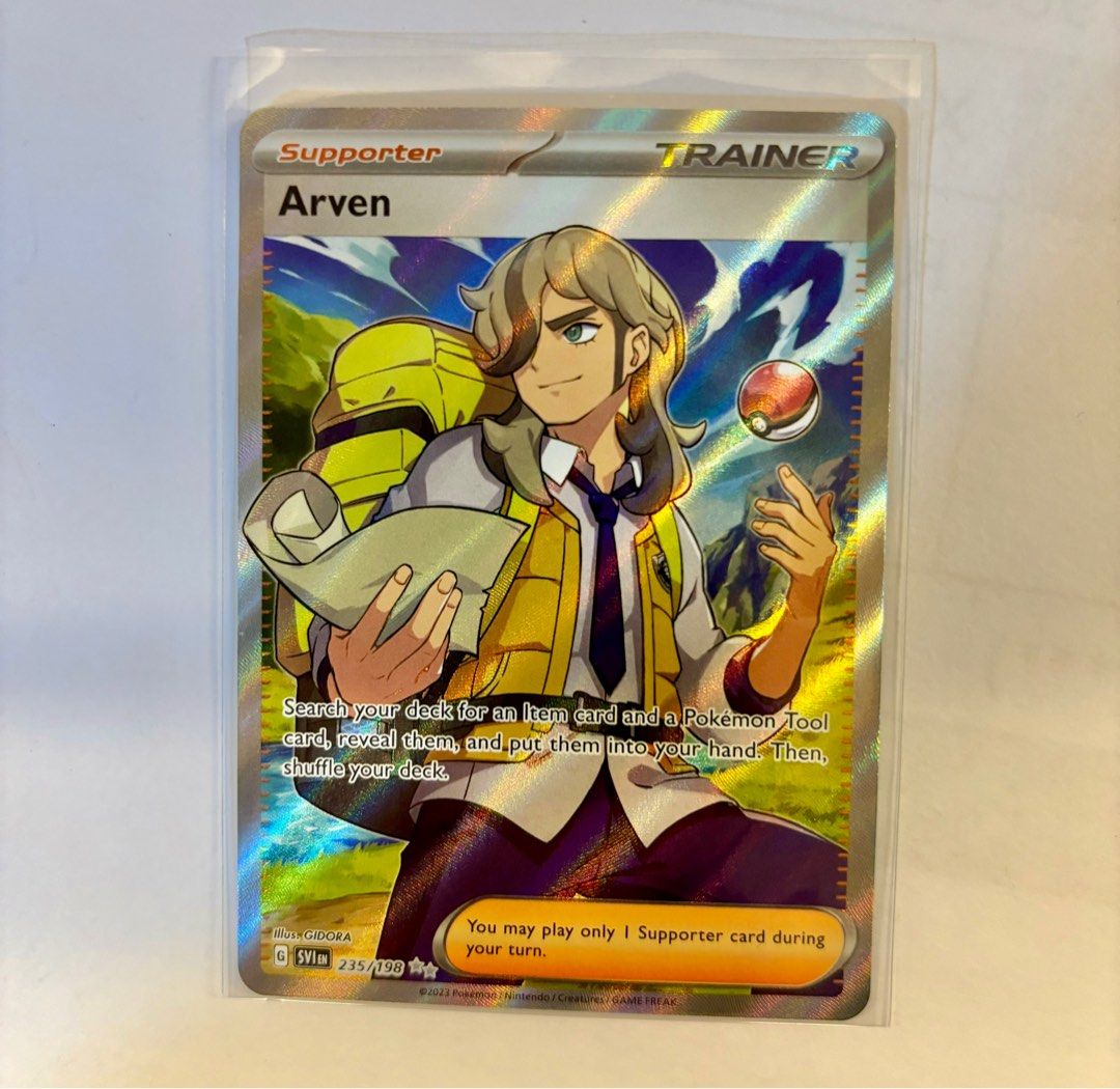 arven pokemon card 249 198 Amazon.com: Pokemon - Arven 249/198 - Scarlet & Violet - Special  Illustrator Rare main image 0