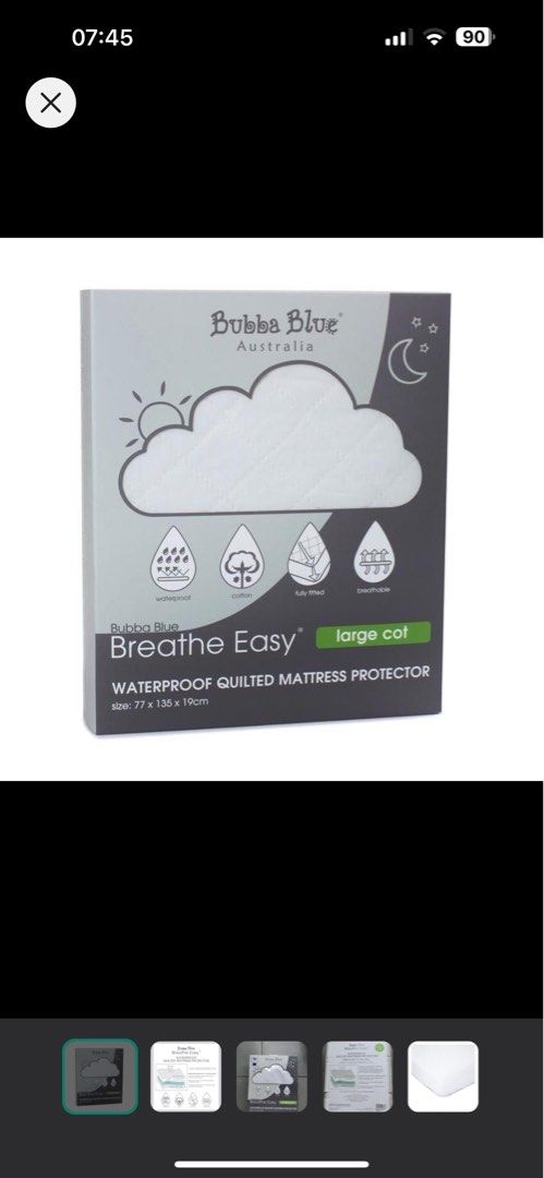 Bubba blue quilted mattress protector deals