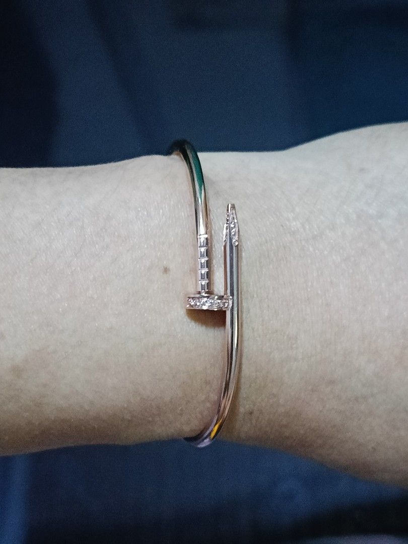 Cartier thin nail bangle Women s Fashion Jewelry Organizers Bracelets on Carousell