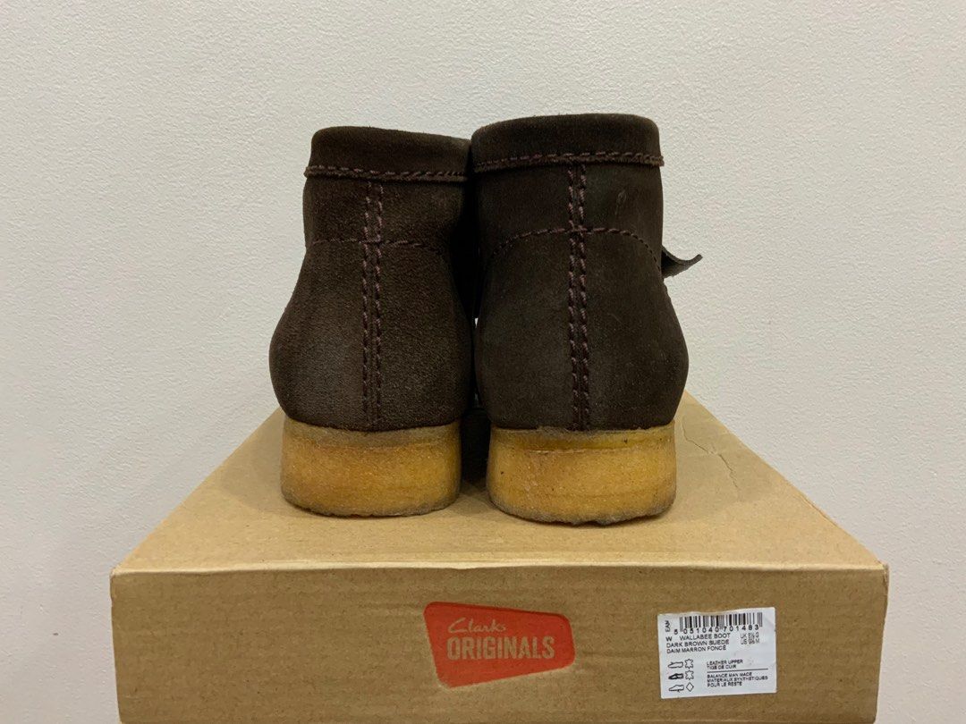 Clarks Wallabee Boot Vintage (Category: Boots) located in Mandaluyong City. Submitted by plaza.esquinita (Listing ID 1314341220, Image 3). Description: Clark’s Originals Clark’s Wallabee Boot Dark Brown Suede Daim Marron Foncé Size 8.5 UK Eur 42.5 Bought From Japan Clark’s Wallabee Store Like New Used for 2 Times only and then stored after. This is a rare piece of Clark’s Wallabee Boot, that has a nice aging and vintage look to it. Not your usual