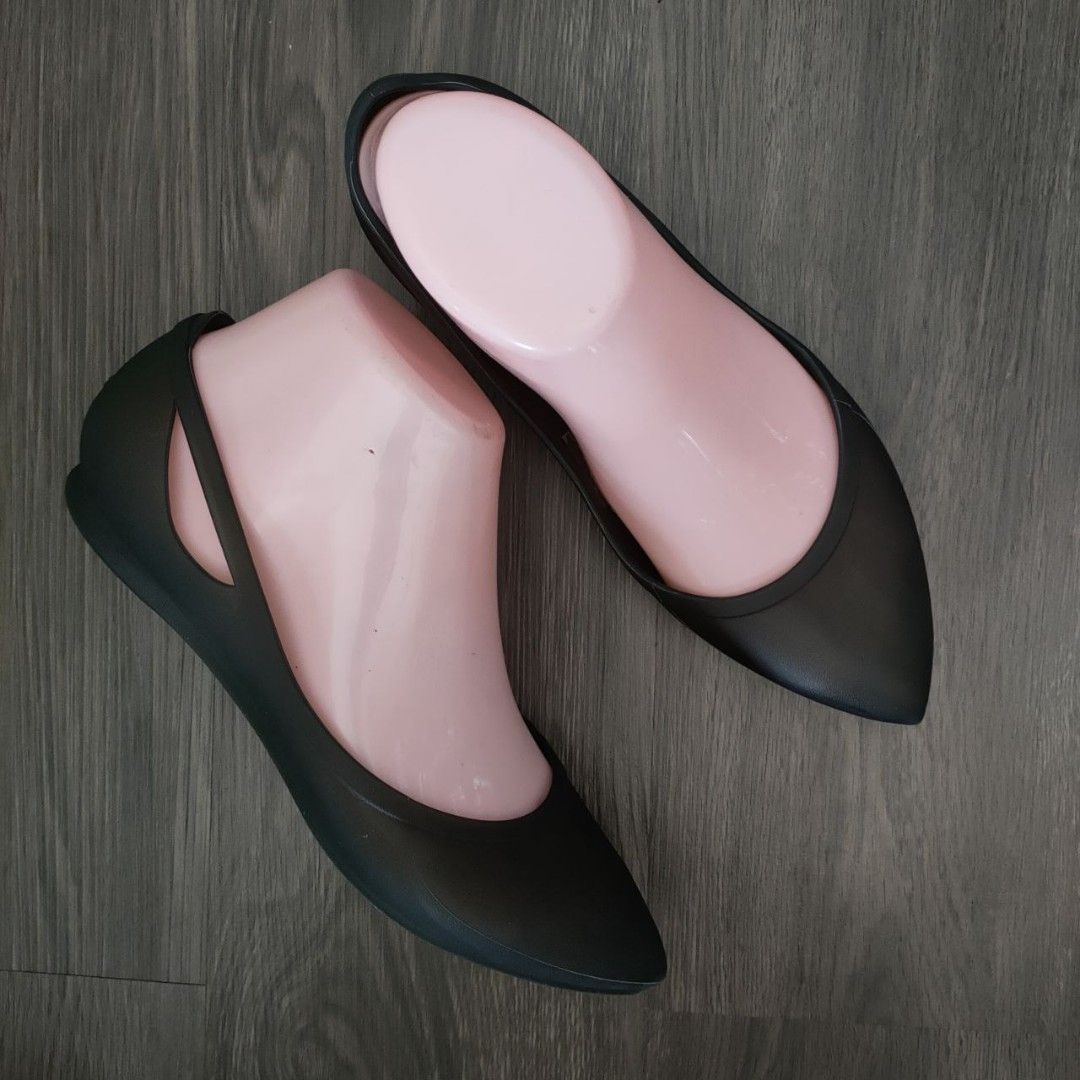 Crocs Pointed Toe Black Translucent W6 4UK 23CM