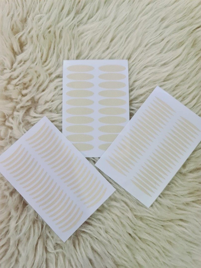 Eyelid tape (Category: Makeup) located in Quezon City. Submitted by floreskari78555 (Listing ID 1314358805, Image 1). Description: eyelid tape 3 designs available 20 php per pad.