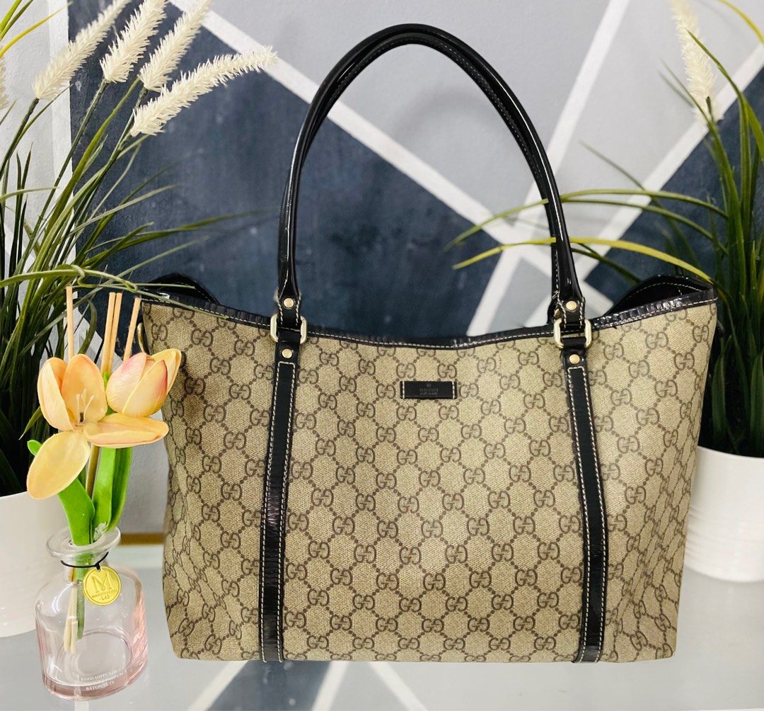GUCCI GG Plus Monogram Medium Joy Tote Brown