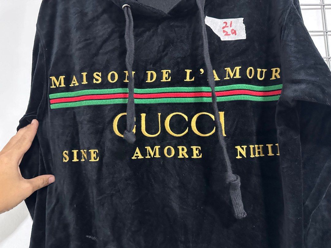 GUCCI MAISON DE L AMOIR HOODIES Men s Fashion Coats Jackets and Outerwear on Carousell