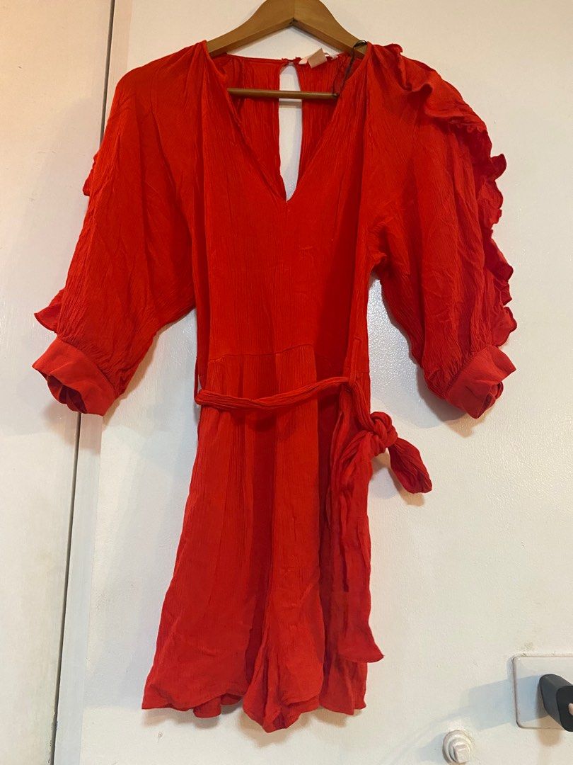 H&m red romper best sale