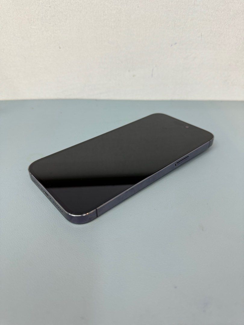 iphone 14 pro max 1TB purple 2ndhand openline (Category: iPhone 14 Series) located in San Juan City. Submitted by uniwyse (Listing ID 1314304636, Image 1). Description: iphone 14 pro max 1TB purple 2ndhand openline Price: 54,900 you can DM chat For more inquires 100% original 100% authentic / legit / original Item Condition - The item is secondhand condition, - 99% smoothness, overall cosmetics - 100% working no issue & hidden defect -factory unl