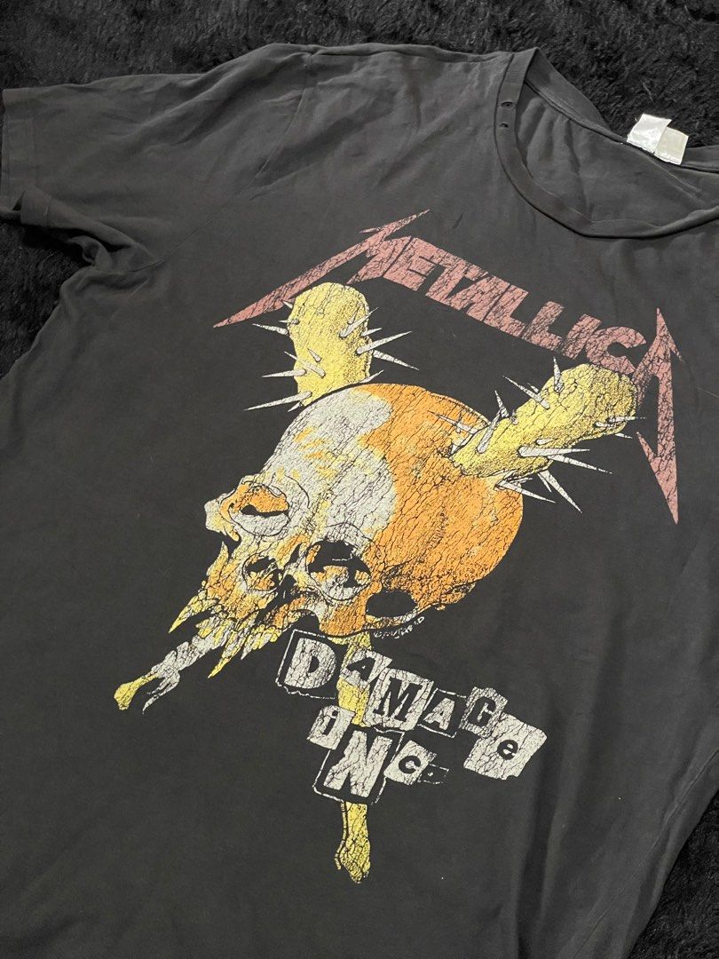 Design Metallica Vintage Shirt METALLICA Vtg 90s DAMAGE INC TOUR