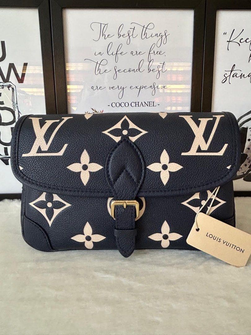 L V Diane Monogram Empreinte Bag (Category: Luxury Bags & Wallets) located in Manila. Submitted by bagislifeshop (Listing ID 1314185689, Image 2). Description: ☑️Available in Pampanga ✅Date code: Microchipped ( 2024) ✅Condition: Unused ✅Material: Damier ebene coated canvas ✅Dimensions: 24 X 15 X 9CM ✅Inclusion: Full set except receipt .