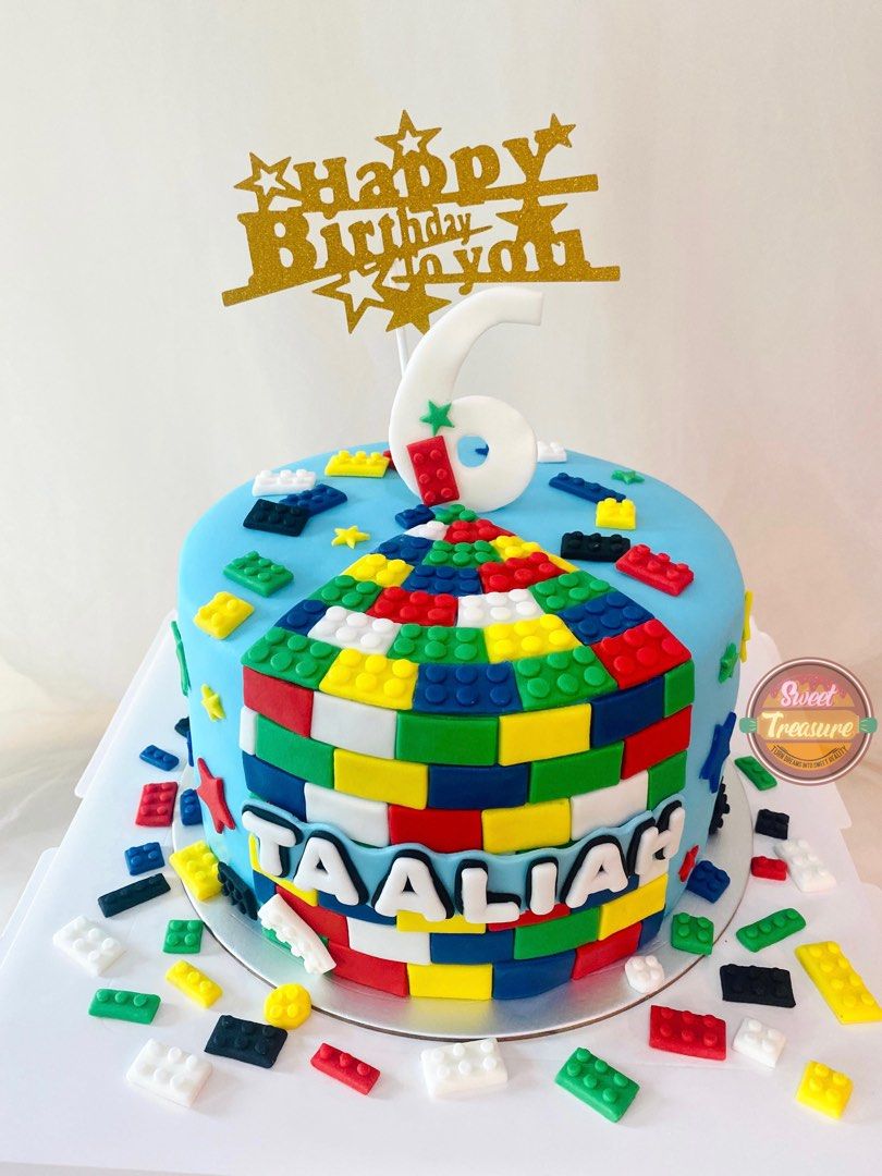 Lego fondant cake Food Drinks Homemade Bakes on Carousell