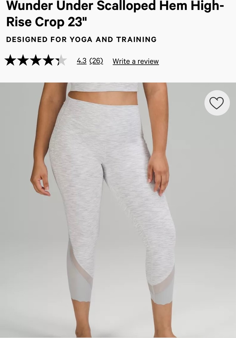Lululemon scalloped bottom leggings shop