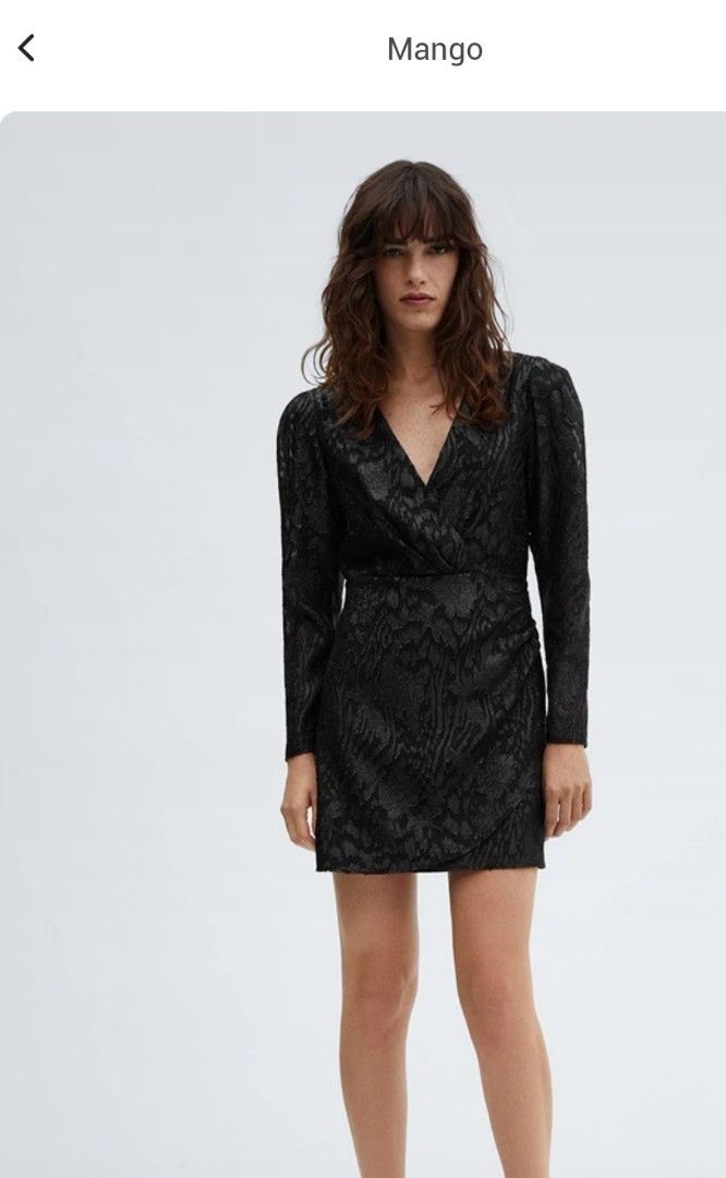 Mango jacquard dress clearance