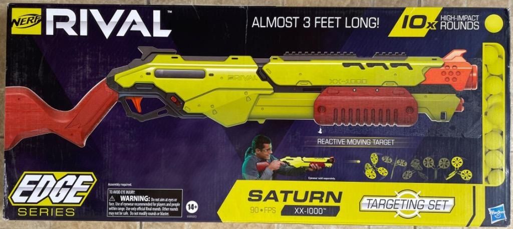 Nerf Rival Saturn (Category: Action & Battle Toys) located in Manila. Submitted by svencheng123 (Listing ID 1314266268, Image 1). Description: Used Nerf Rival Saturn Complete with box and manual .