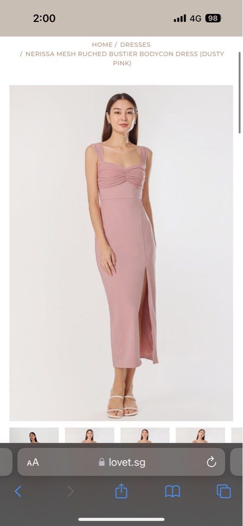 NERISSA MESH RUCHED BUSTIER BODYCON DRESS (DUSTY PINK), Women's Fashion, Dresses & Sets, Dresses on Carousell NERISSA MESH RUCHED BUSTIER BODYCON DRESS (DUSTY PINK), Women's Fashion, Dresses & Sets, Dresses on Carousell