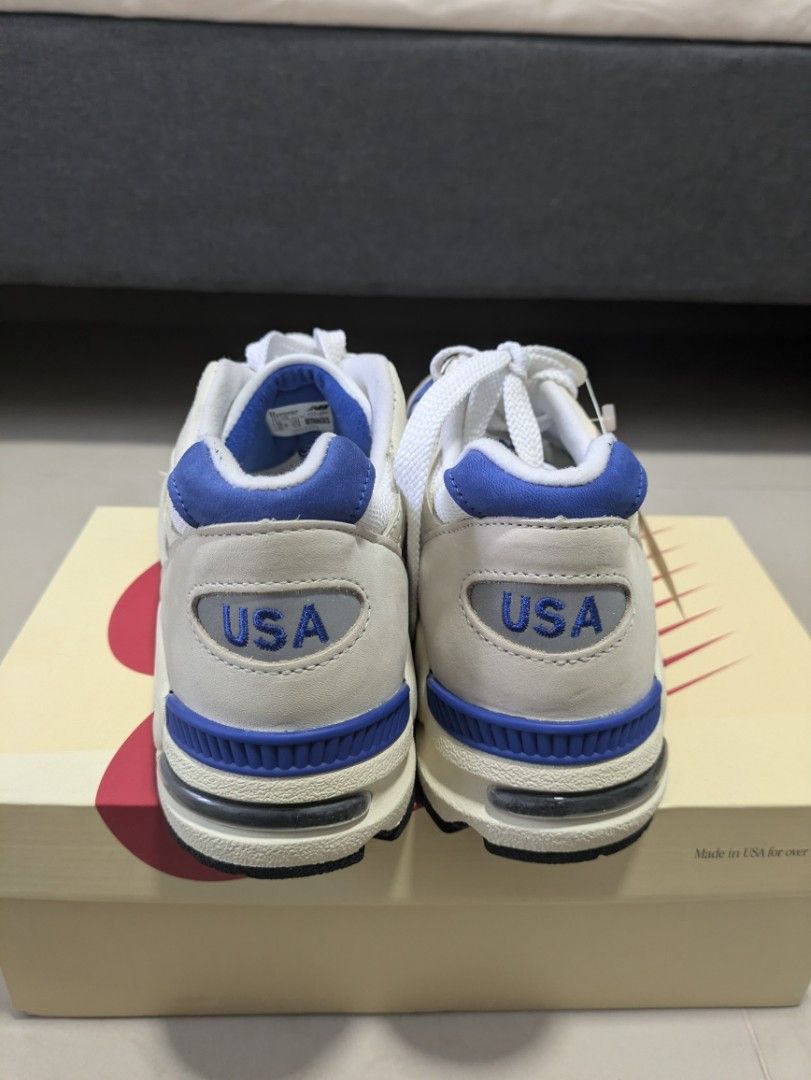 BNWT New Balance 990V2 White/Blue, Men's Fashion, Footwear