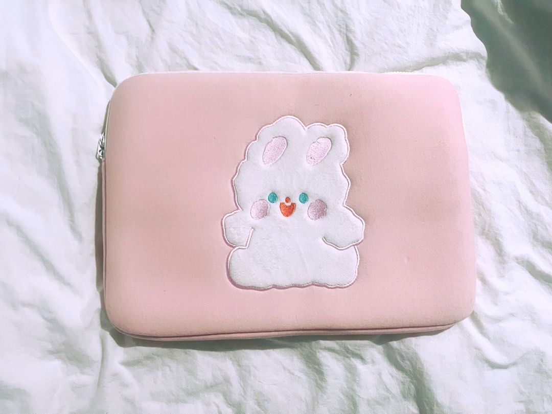 Pink Bunny Laptop Case (15 Inches) (Category: Cases & Sleeves) located in Quezon City. Submitted by jeezell (Listing ID 1314297842, Image 1). Description: 15/15.6 inch: 38.5×26.5cm (can hold 15.6 inch laptop) Barely Used Bought for: 430 RFS: Sold my laptop so I wont use this anymore Payment Methods: GCASH COD Bank Transfer Delivery Methods: Lalamove Grab (Shouldered by Buyer).