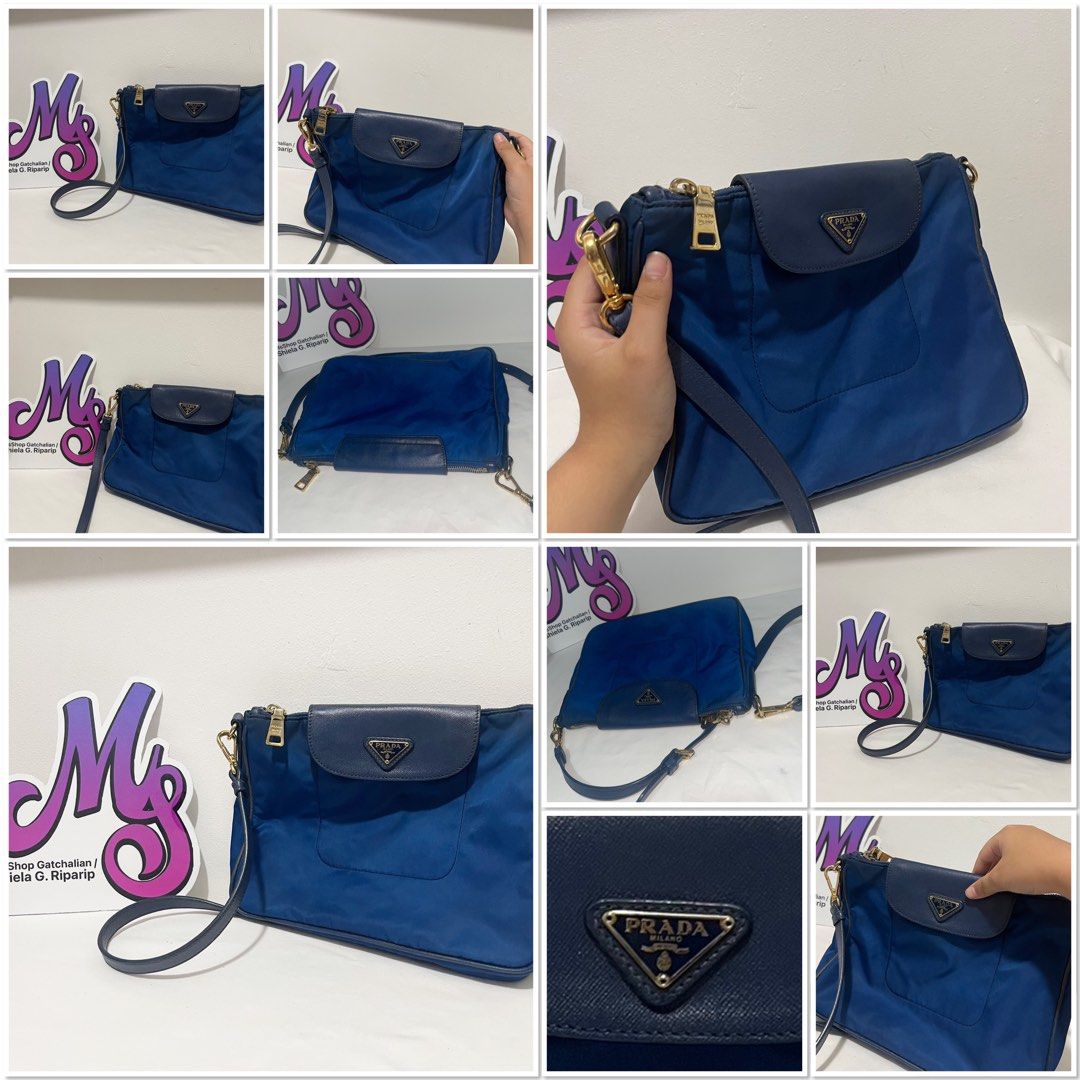 PRADA NYLON SLING (Category: Luxury Bags & Wallets) located in Antipolo. Submitted by msshop26 (Listing ID 1314288818, Image 1). Description: Prada nylon sling Combination of nylon and saguaro leather Still in good condition Light weight.