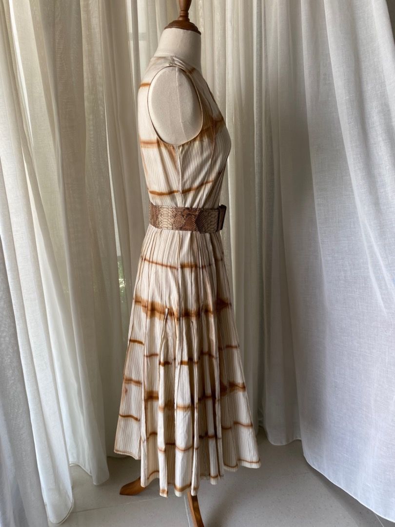 Prada Vintage Spring 2004 Runway Tie Dye dress with leather belt Women s Fashion Dresses Sets Dresses on Carousell