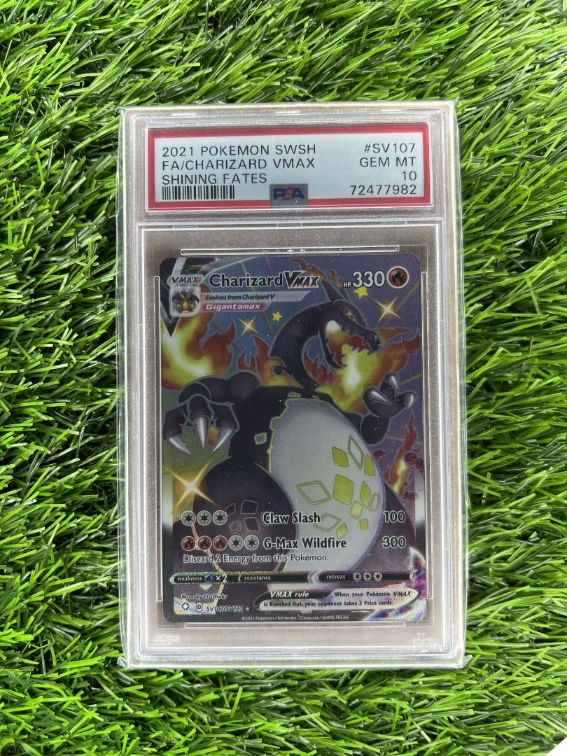 PSA 10] GEM MINT Charizard VMax Shining Fates SV107/SV122