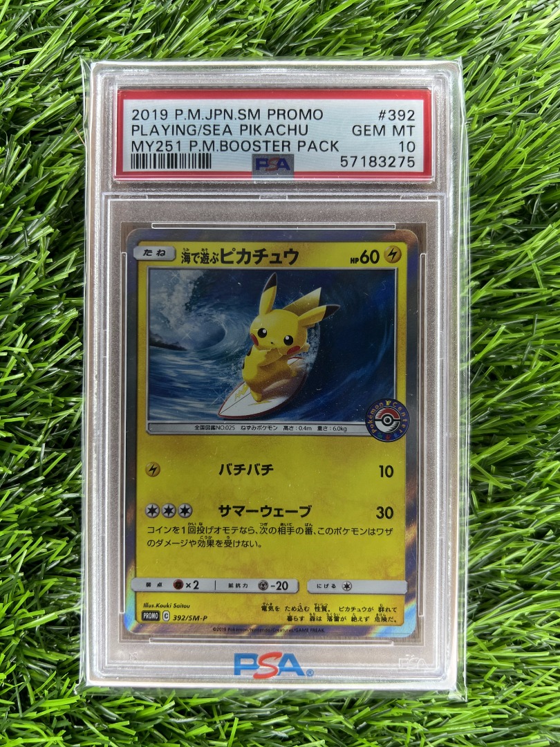PSA 10] Pokemon TCG - Surfing Pikachu Playing In The Sea
