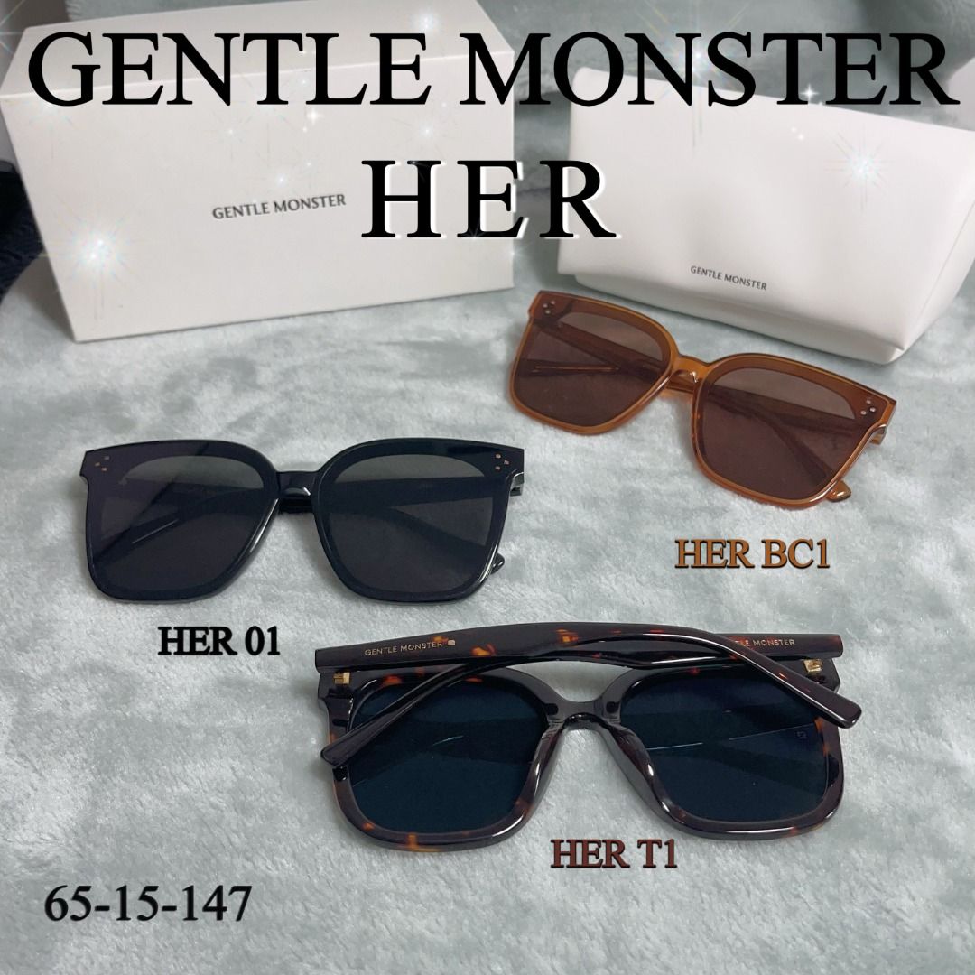 極美品 GENTLE MONSTER ジェントルモンスター Her FLATBA サングラス 