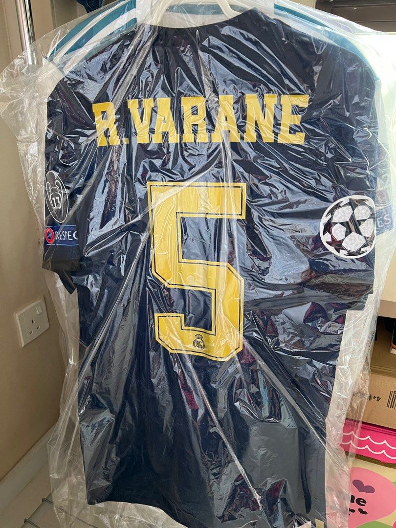 Real Madrid authentic away kit Varane Men's Fashion, Tops