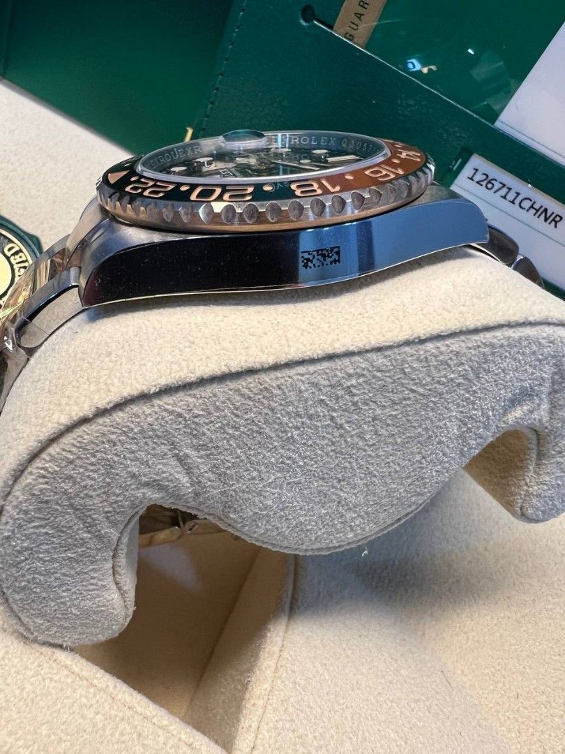 Rolex GMT 126711chnr Rootbeer with Ori Rolex Sticker Barcode sticker