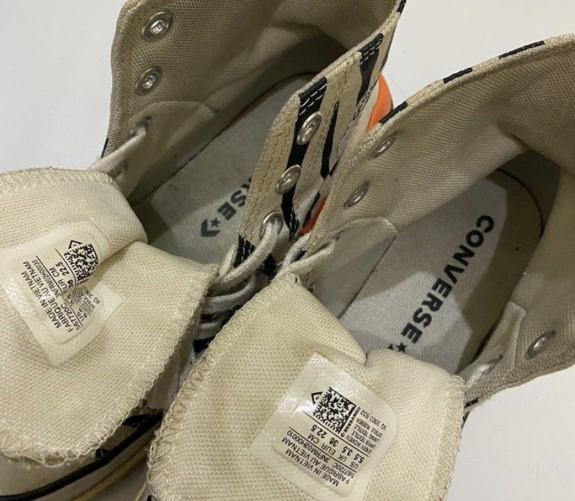 Sepatu Converse Sunblocked CPX70 High Zebra, Fesyen Wanita, Sepatu