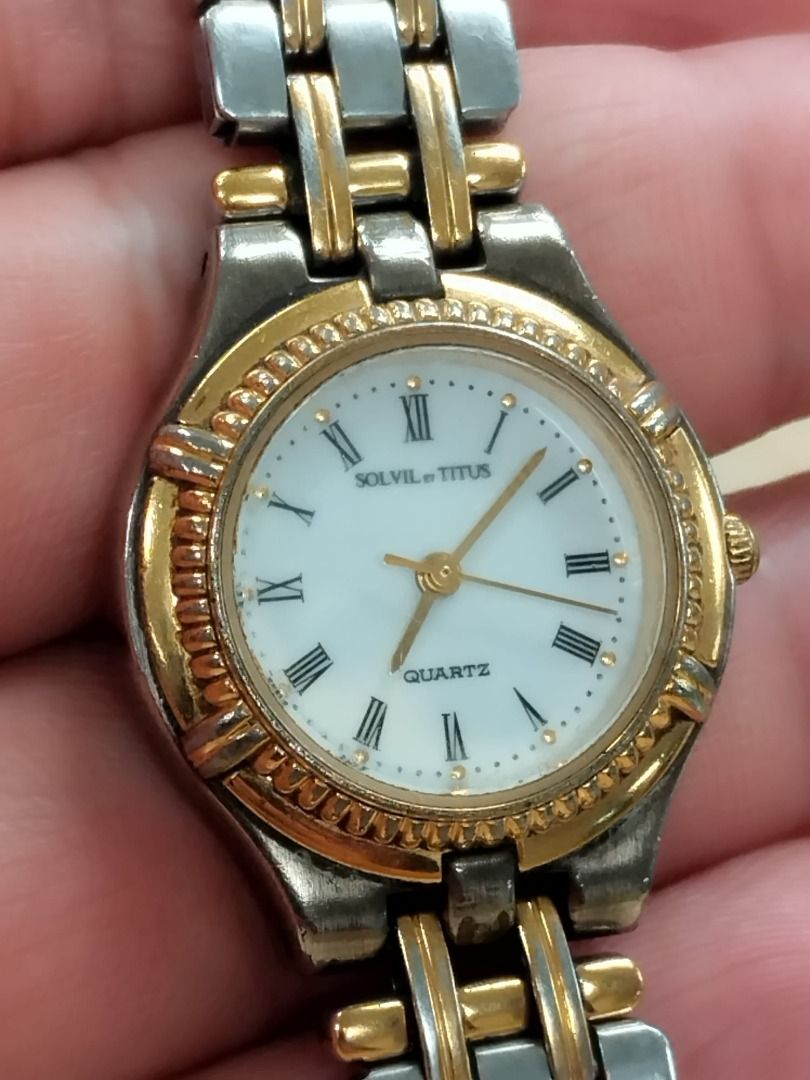 Solvil et Titus Dual Tone Gold Silver Watch 06 0211A Retail Price 240