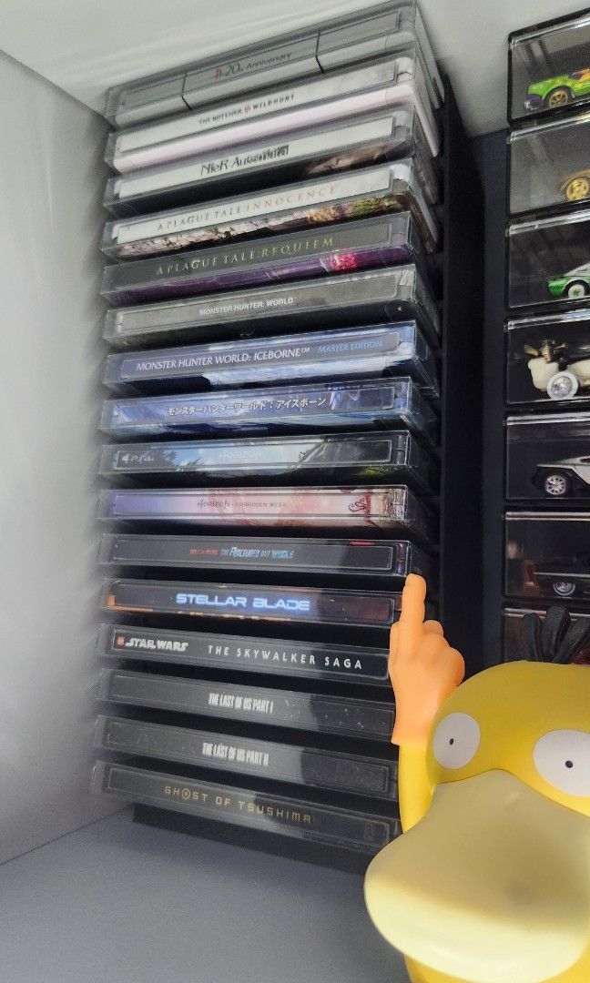 Steelbook SteelcaseRack (Category: Cases & Covers) located in Marikina City. Submitted by earnestaustria (Listing ID 1314305766, Image 3). Description: rack that can hold 16 steelbooks or games with protectors last photo is sample only 3D printed Marikina City.