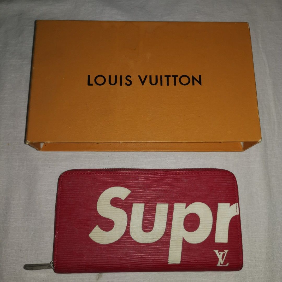 Supreme x Louis Vuitton Long Wallet Red L4 x W8 Luxury Bags Wallets on Carousell