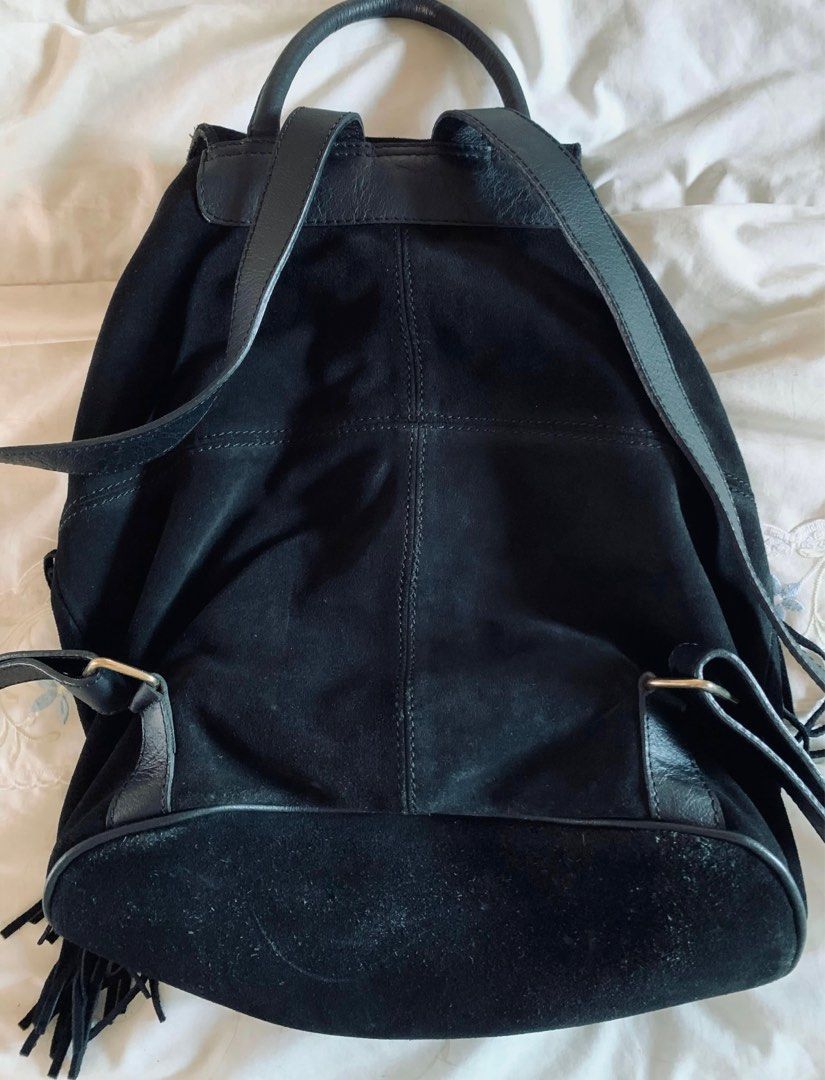 TOPSHOP black leather backpack almost new Women s Fashion Bags Wallets Backpacks on Carousell