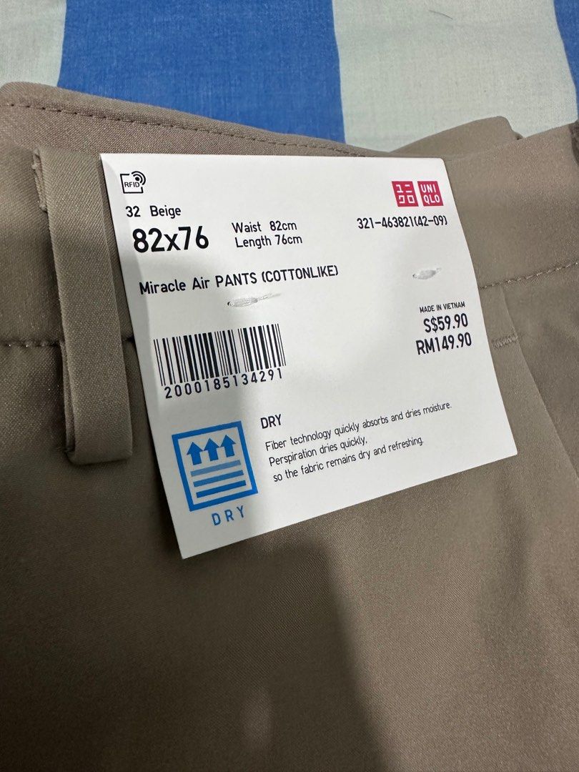 Uniqlo Miracle Air Pants, Men's Fashion, Bottoms, Trousers on
