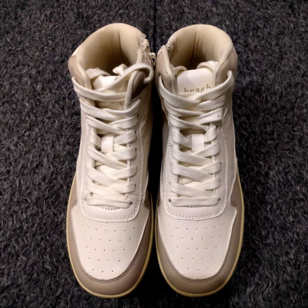 Women s White High Top Court Sneakers Shoes Brash Payless Women s Fashion Footwear Sneakers on Carousell