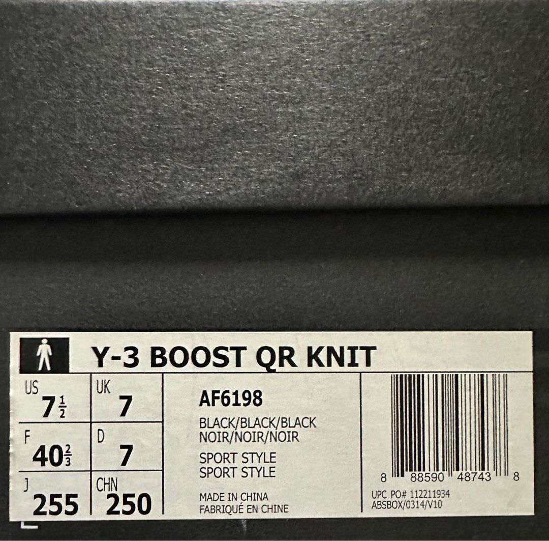 Y3 Boost QR Knit Men s Fashion Footwear Sneakers on Carousell