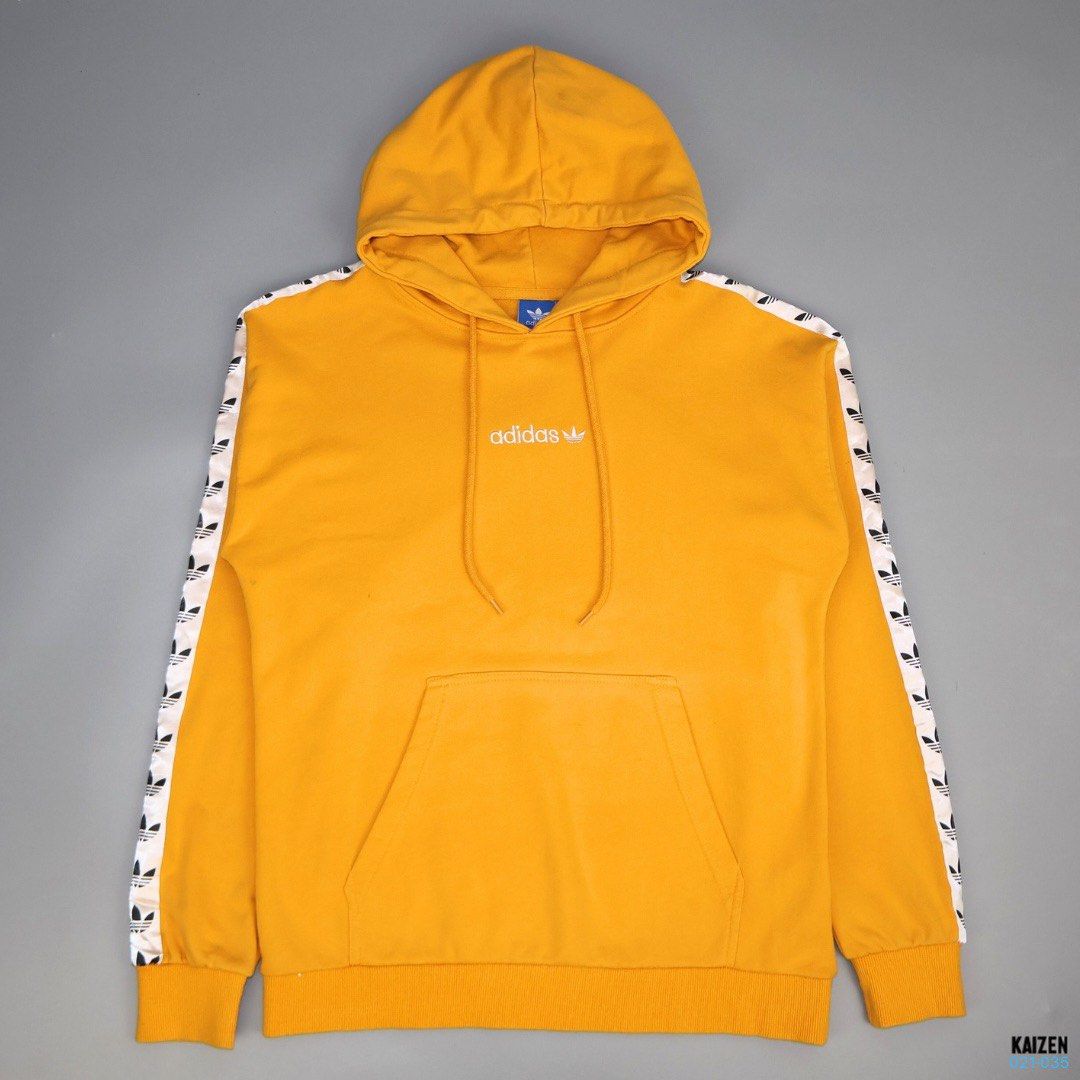 ADIDAS TAPE TREFOIL LOGO HOODIE Men s Fashion Tops Sets Hoodies on Carousell