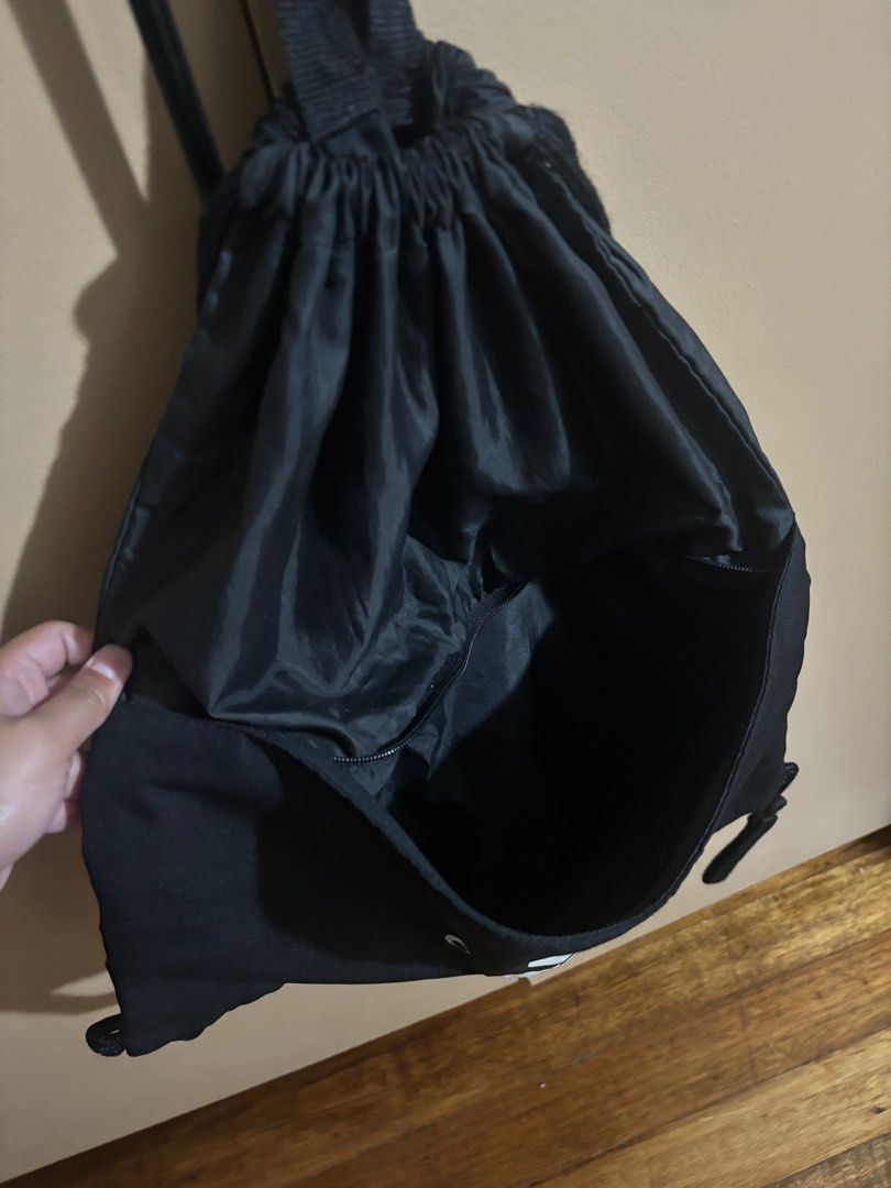 Adidas Black Drawstring Bag (Category: Backpacks) located in Marikina City. Submitted by elladeclutters_27 (Listing ID 1314437430, Image 3). Description: Barely used, issues are due to storage :(.