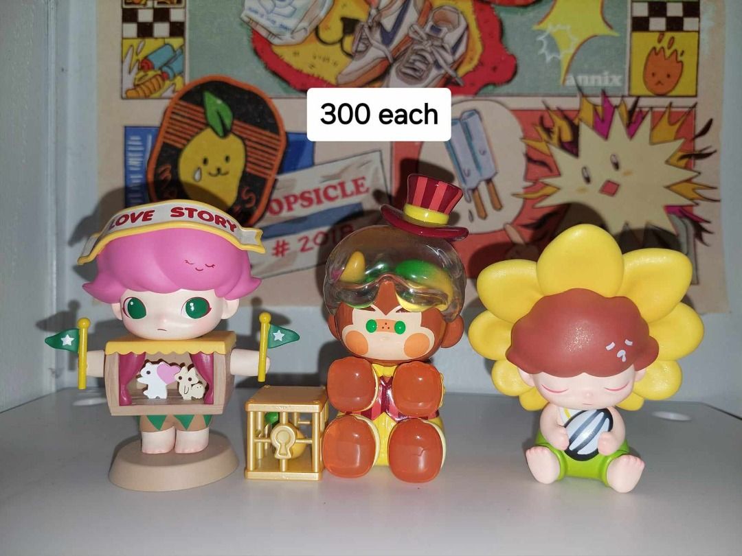 Assorted Popmart Figures (Water Party Dimoo and Bunny), OIPIPPI, Dimoo ...