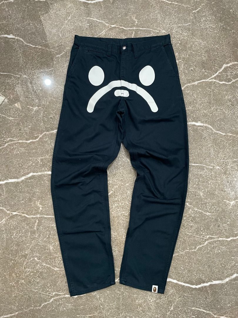 Baby Milo Sad Face Chinos - BAPE, Men's Fashion, Bottoms, Chinos