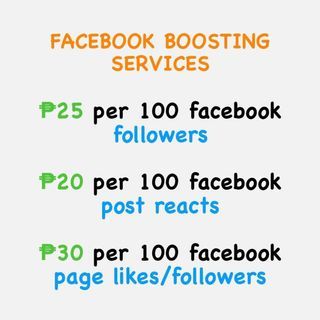 Boosting Facebook followers post reacts page likes - Promo