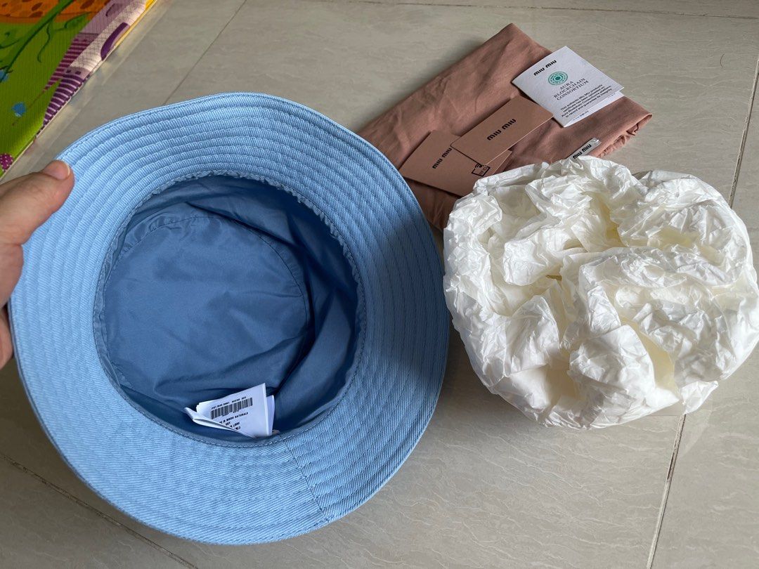 Brand new authentic Miu Miu logo bucket hat S Carousell