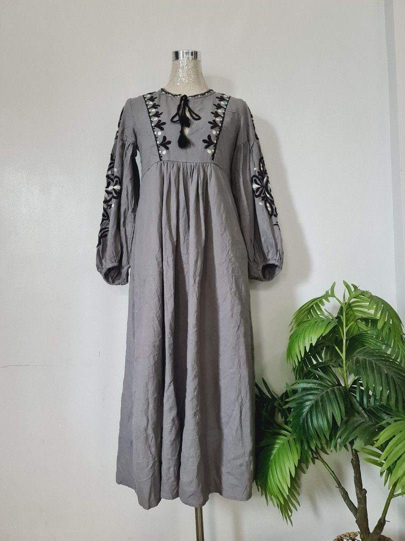 Branded ZARA maxi boho cotton formal summer event gray dress, Women's Fashion, Dresses & Sets, Dresses on Carousell Branded ZARA maxi boho cotton formal summer event gray dress, Women's Fashion, Dresses & Sets, Dresses on Carousell