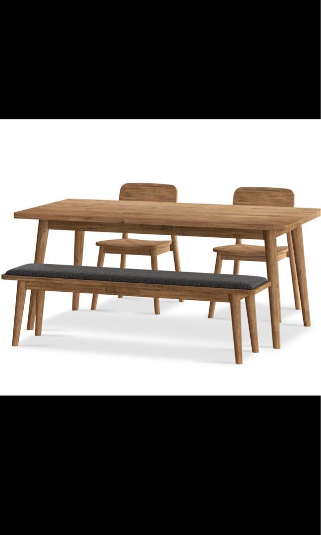 Castlery Seb Dining Table Set with Chairs and Bench Furniture Home Living Furniture Tables Sets on Carousell