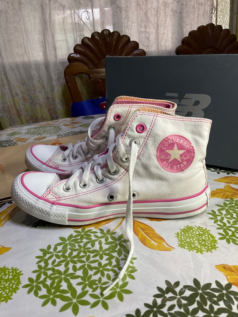 Double Upper Converse All Star Hi Top in Pink Women s Fashion Footwear Sneakers on Carousell