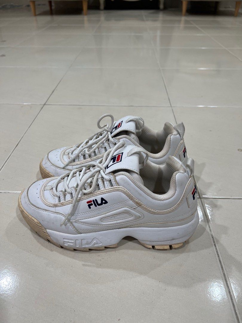 FILA Disruptor II White Authentic Shoes Women s Fashion Footwear Sneakers on Carousell