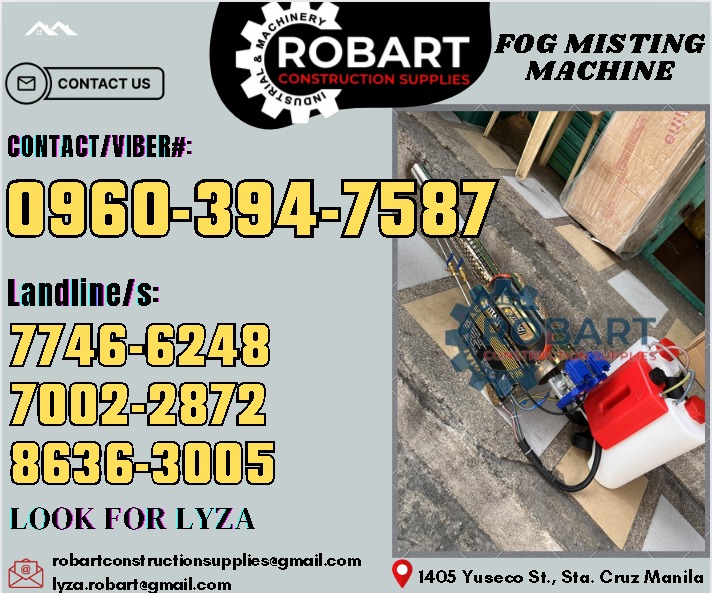 Fog Misting Machine 12C Rechargeable Battery, Commercial & Industrial ...