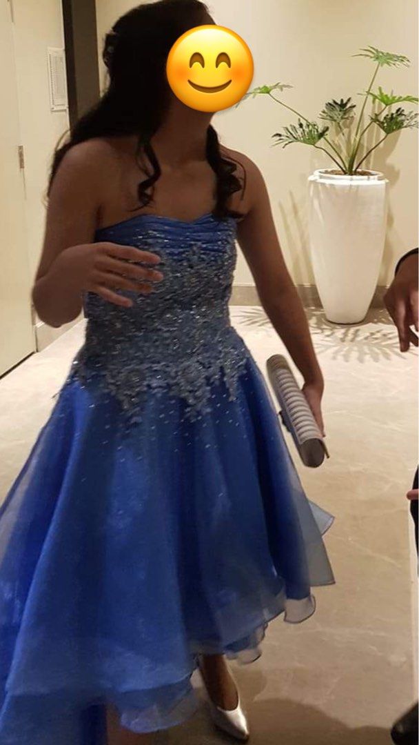 Blue layered prom dress (Category: Evening dresses & gowns) located in Quezon City. Submitted by arttstuff (Listing ID 1314497714, Image 1). Description: used only once! no use for it anymore huhuh • has padding • custom-made • only for meet-ups to ensure that you are satisfied with the quality u can opt to buy it for ₱1,800 🫶 .