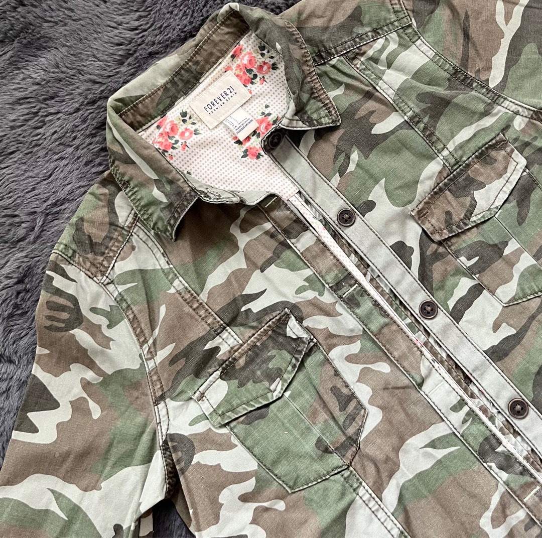 Forever 21 camo jacket online