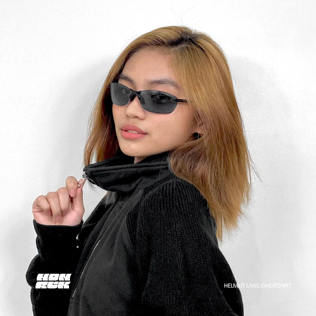 Helmut Lang Avant garde sweatshirt quarter zip Women s Fashion Coats Jackets and Outerwear on Carousell