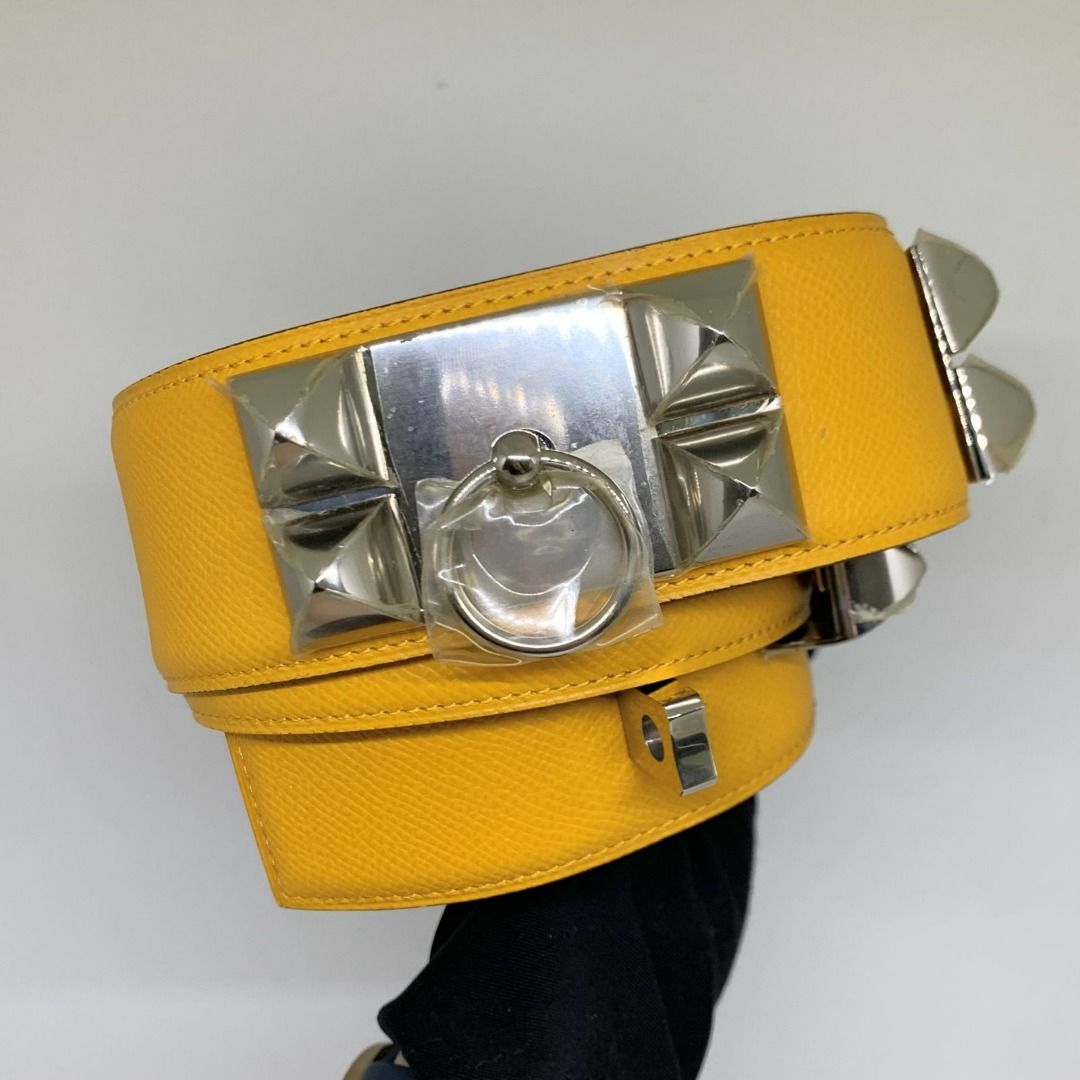 HERMES ORANGE CDC SQUARE P BELT 247031467 WE